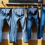 jeans on a clothesline